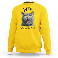 Funny Shocked British Shorthair Cat Sweatshirt Where Is The Food