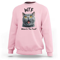 Funny Shocked British Shorthair Cat Sweatshirt Where Is The Food