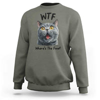 Funny Shocked British Shorthair Cat Sweatshirt Where Is The Food
