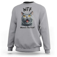 Funny Shocked British Shorthair Cat Sweatshirt Where Is The Food