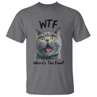 Funny Shocked British Shorthair Cat T Shirt Where Is The Food