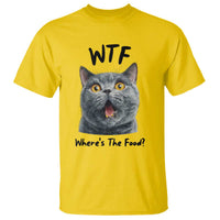 Funny Shocked British Shorthair Cat T Shirt Where Is The Food