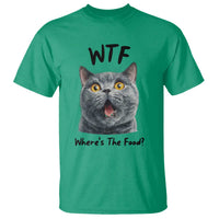 Funny Shocked British Shorthair Cat T Shirt Where Is The Food