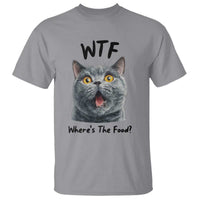 Funny Shocked British Shorthair Cat T Shirt Where Is The Food