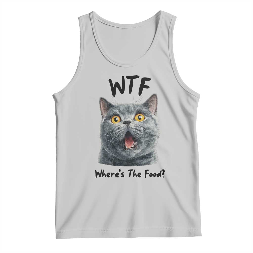 Funny Shocked British Shorthair Cat Tank Top Where Is The Food