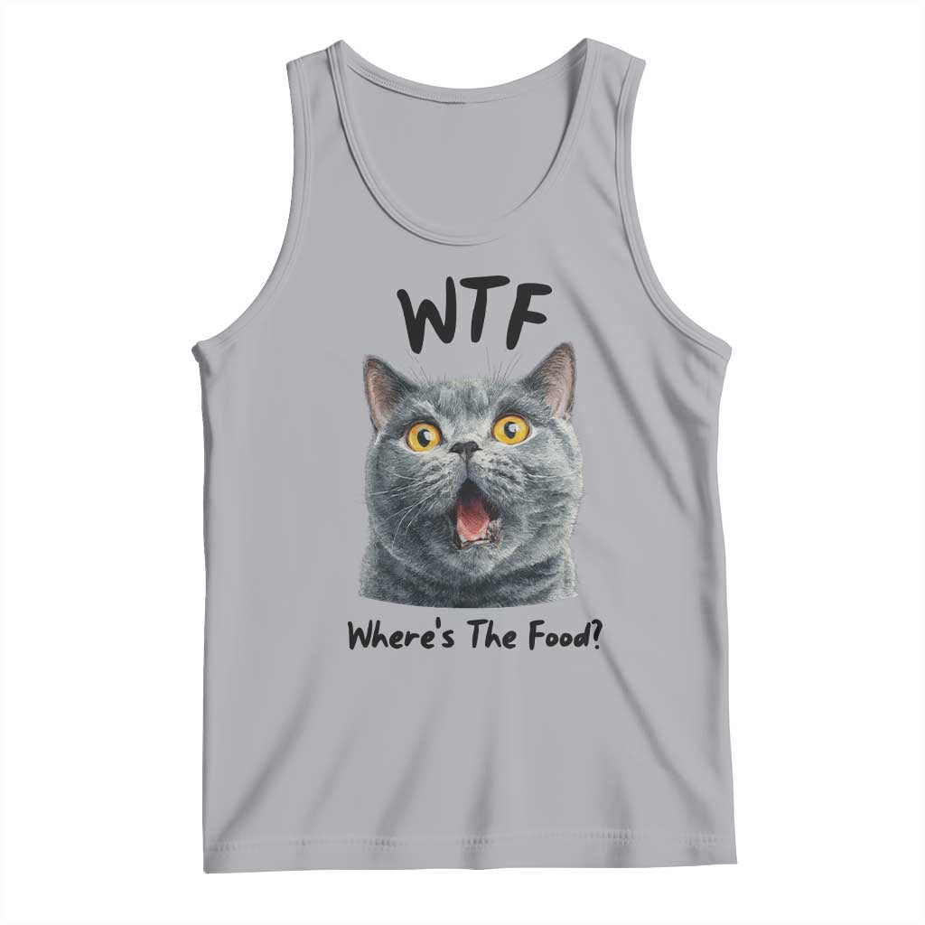 Funny Shocked British Shorthair Cat Tank Top Where Is The Food