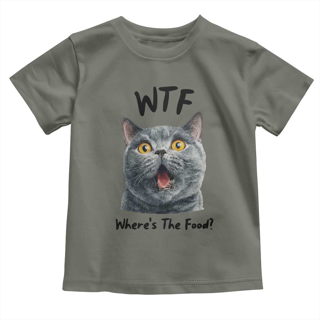 Funny Shocked British Shorthair Cat Toddler T Shirt Where Is The Food