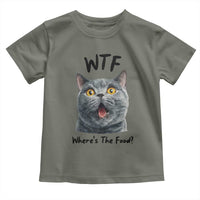 Funny Shocked British Shorthair Cat Toddler T Shirt Where Is The Food