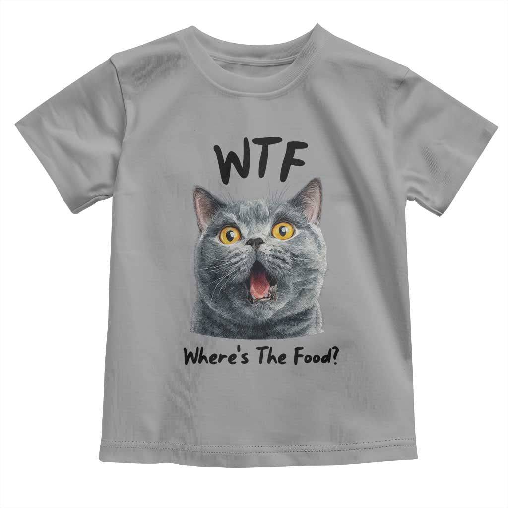 Funny Shocked British Shorthair Cat Toddler T Shirt Where Is The Food