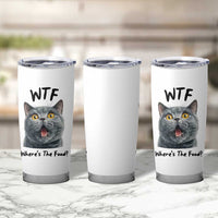 Funny Shocked British Shorthair Cat Tumbler Cup Where Is The Food