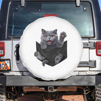 Cute British Shorthair Cat In Pocket Spare Tire Cover Cat Lover