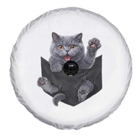 Cute British Shorthair Cat In Pocket Spare Tire Cover Cat Lover
