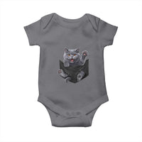 Cute British Shorthair Cat In Pocket Baby Onesie Cat Lover