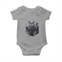 Cute British Shorthair Cat In Pocket Baby Onesie Cat Lover