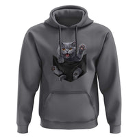 Cute British Shorthair Cat In Pocket Hoodie Cat Lover