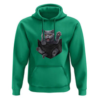 Cute British Shorthair Cat In Pocket Hoodie Cat Lover