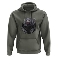 Cute British Shorthair Cat In Pocket Hoodie Cat Lover