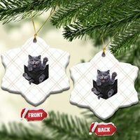 Cute British Shorthair Cat In Pocket Ceramic Ornament Cat Lover