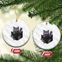 Cute British Shorthair Cat In Pocket Ceramic Ornament Cat Lover