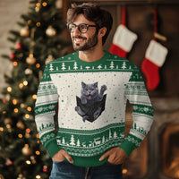 Cute British Shorthair Cat In Pocket Ugly Christmas Sweater Cat Lover