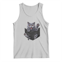 Cute British Shorthair Cat In Pocket Tank Top Cat Lover