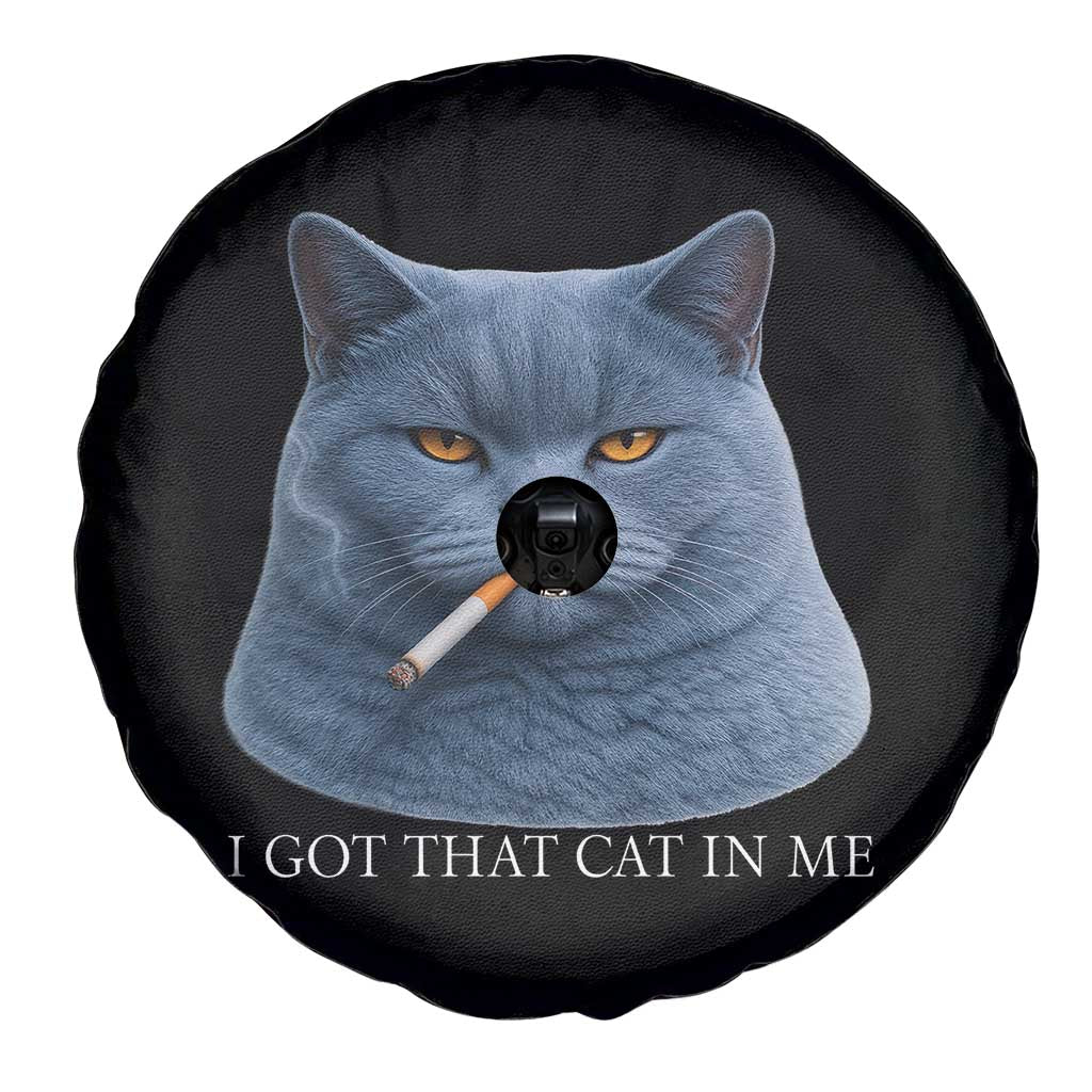 Funny British Shorthair Smoking Spare Tire Cover I Got That Cat In Me