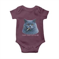 Funny British Shorthair Smoking Baby Onesie I Got That Cat In Me