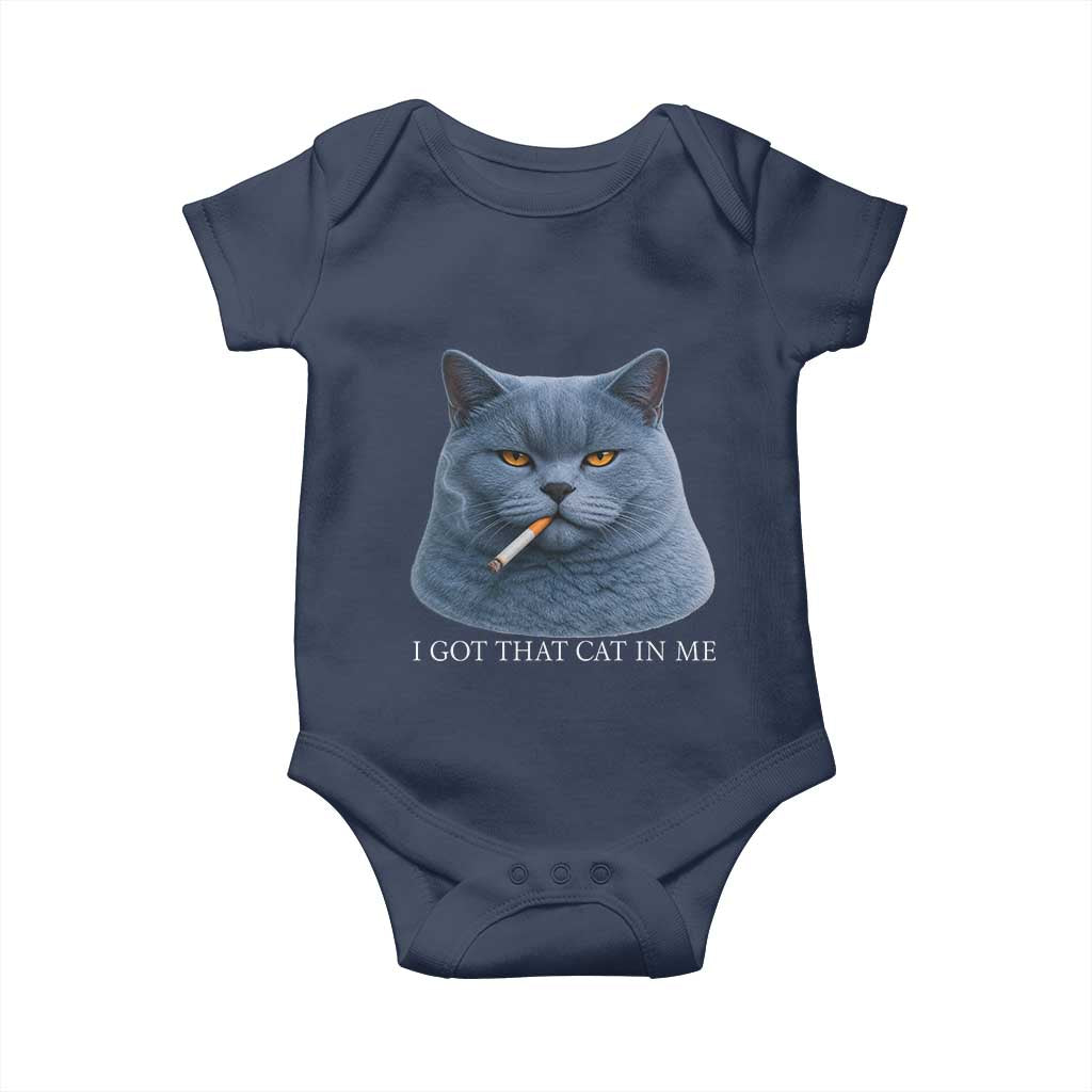 Funny British Shorthair Smoking Baby Onesie I Got That Cat In Me