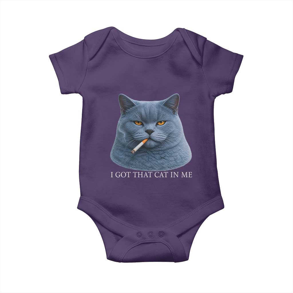 Funny British Shorthair Smoking Baby Onesie I Got That Cat In Me