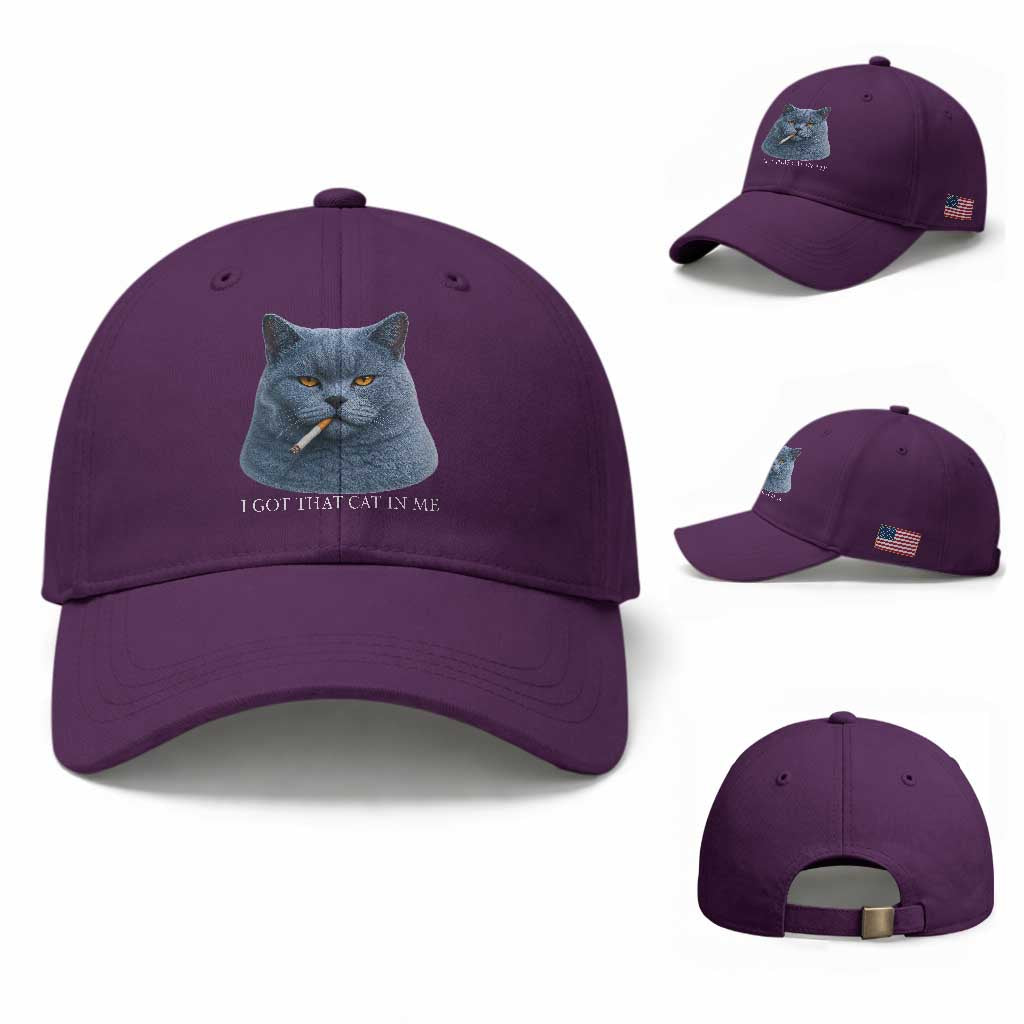 Funny British Shorthair Smoking Baseball Cap I Got That Cat In Me