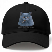 Funny British Shorthair Smoking Baseball Cap I Got That Cat In Me