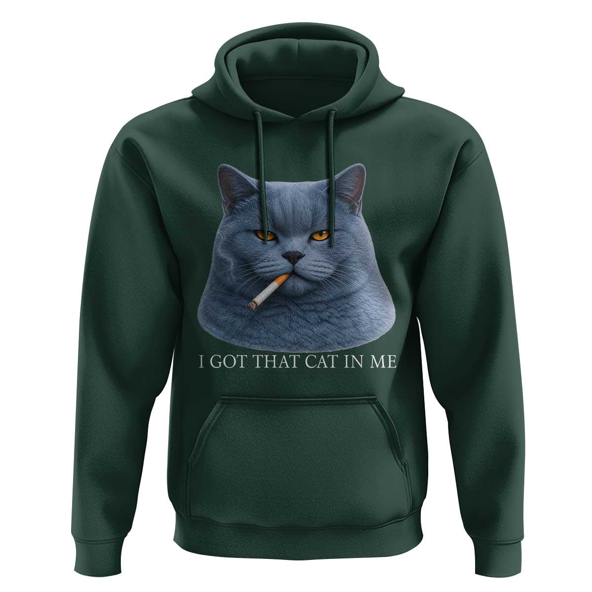 Funny British Shorthair Smoking Hoodie I Got That Cat In Me