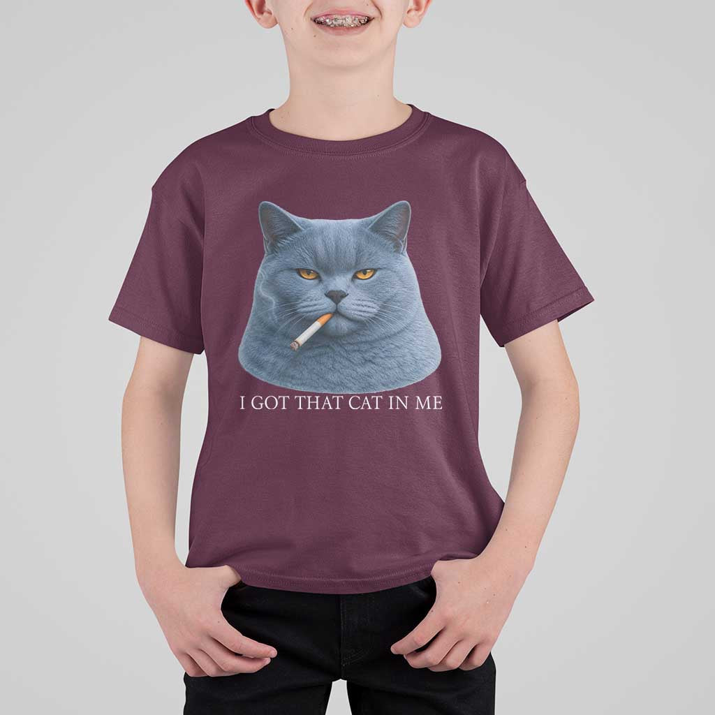 Funny British Shorthair Smoking T Shirt For Kid I Got That Cat In Me