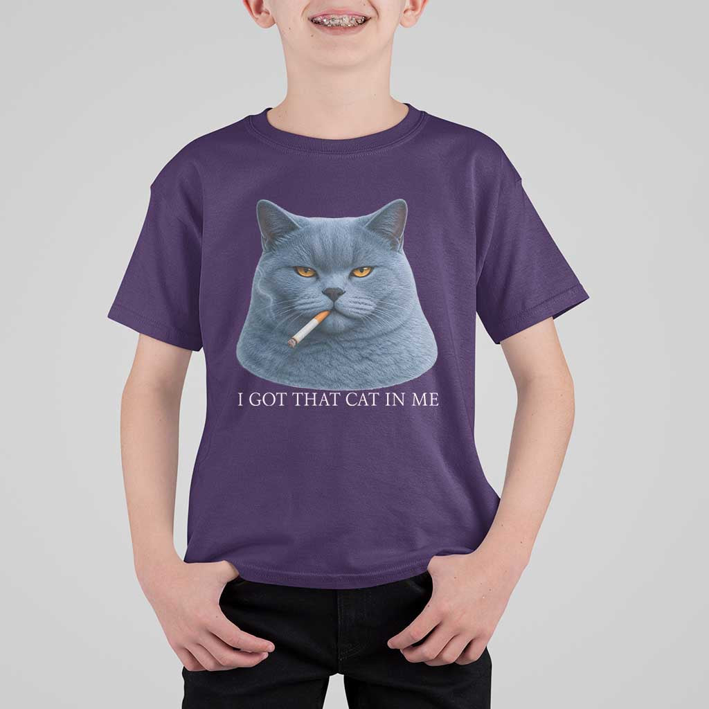 Funny British Shorthair Smoking T Shirt For Kid I Got That Cat In Me