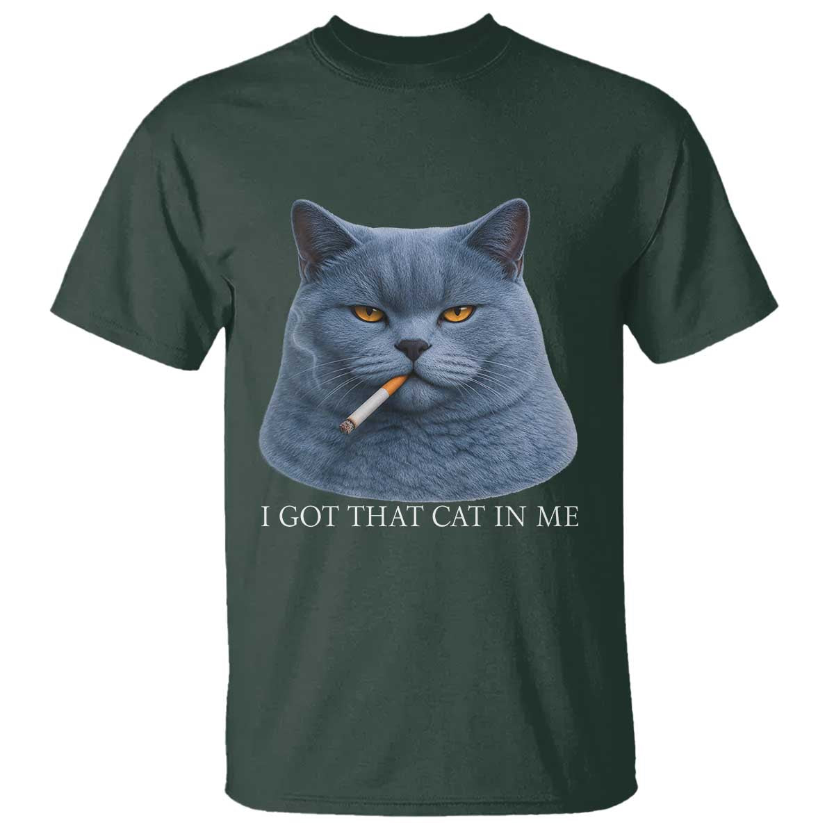 Funny British Shorthair Smoking T Shirt I Got That Cat In Me