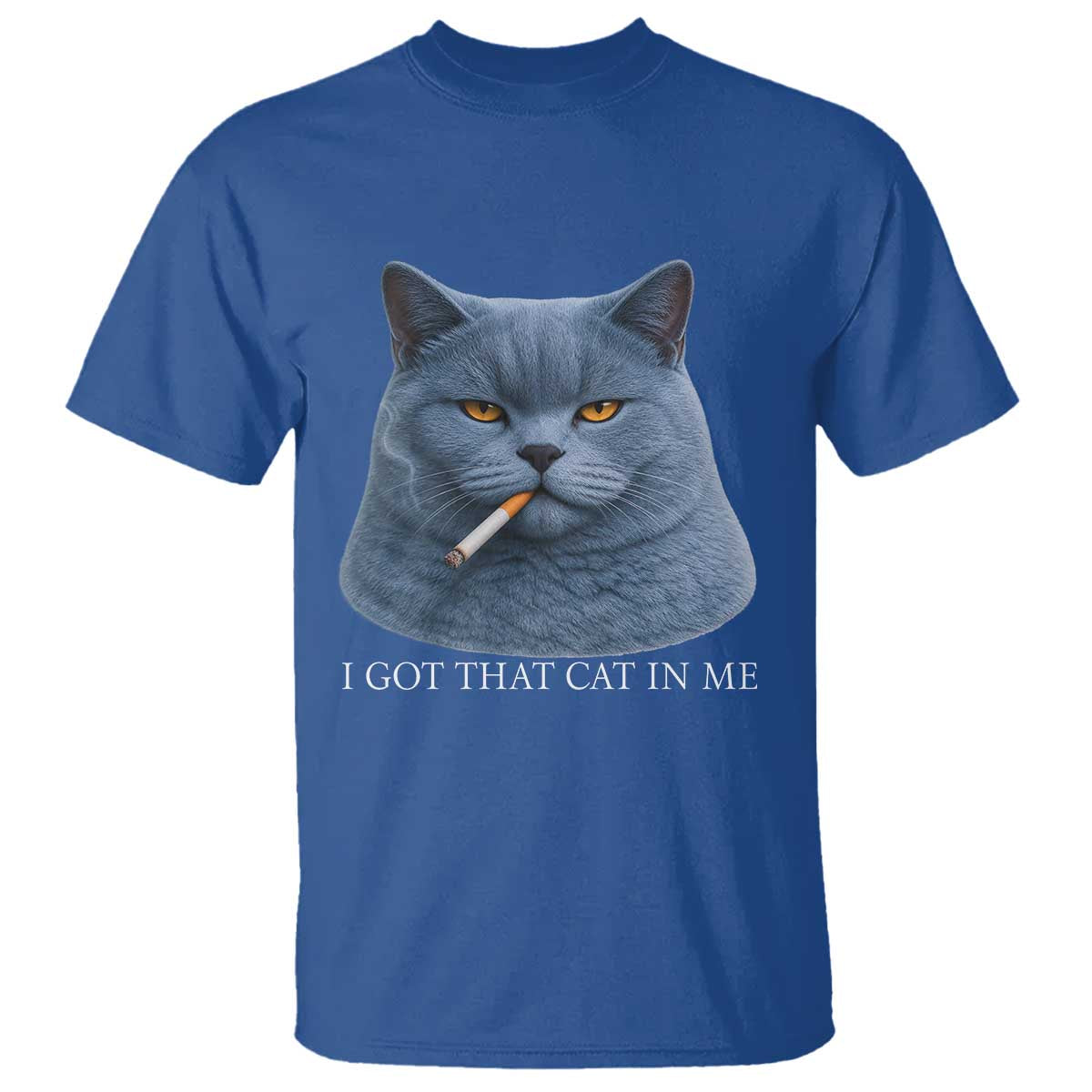 Funny British Shorthair Smoking T Shirt I Got That Cat In Me