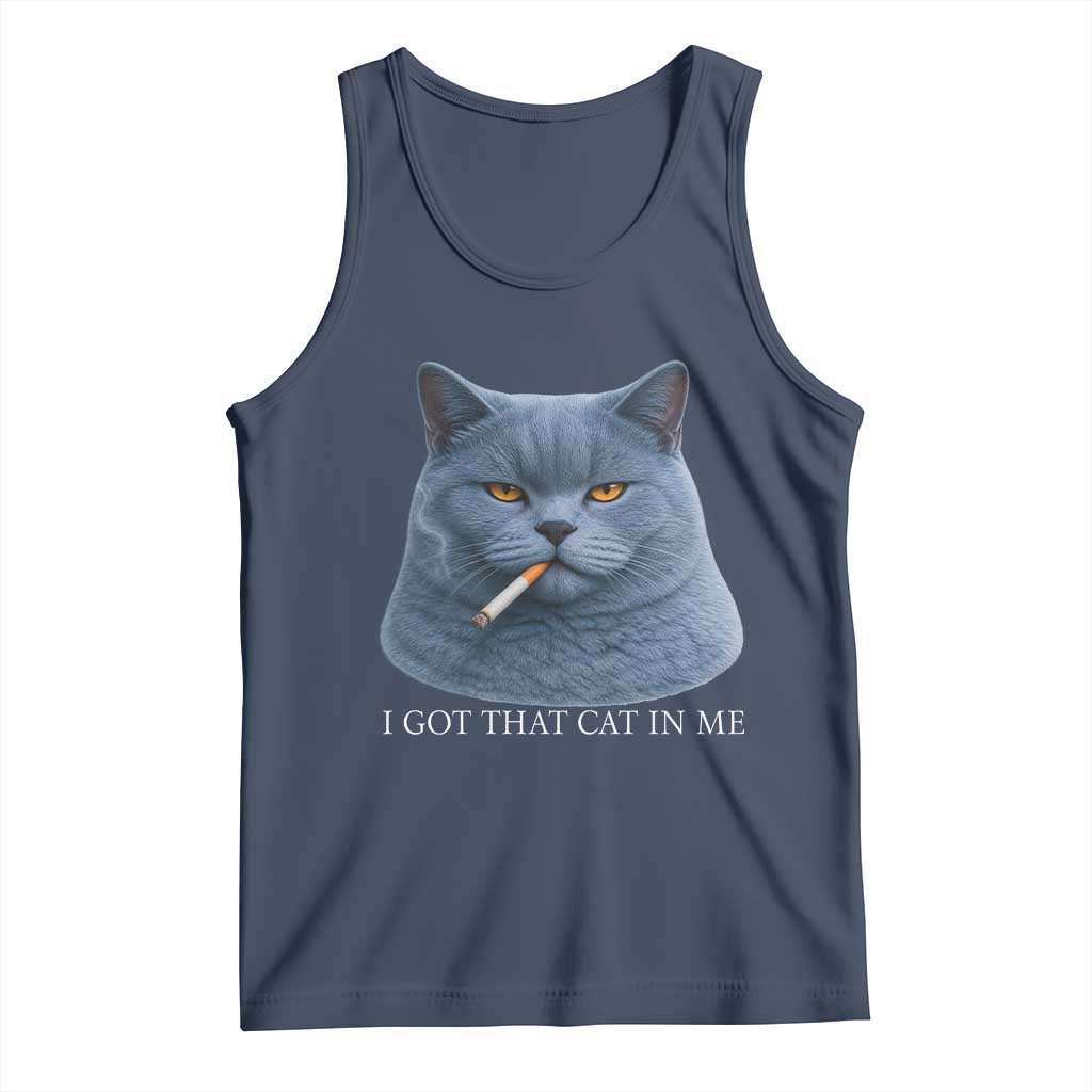 Funny British Shorthair Smoking Tank Top I Got That Cat In Me