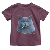 Funny British Shorthair Smoking Toddler T Shirt I Got That Cat In Me