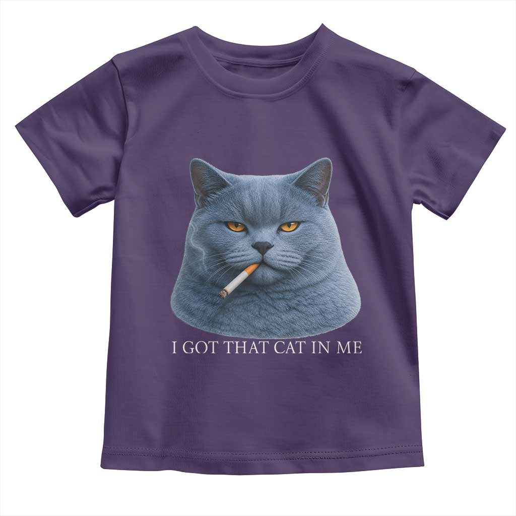 Funny British Shorthair Smoking Toddler T Shirt I Got That Cat In Me