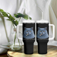 Funny British Shorthair Smoking Tumbler With Handle I Got That Cat In Me