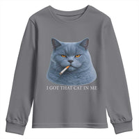 Funny British Shorthair Smoking Youth Sweatshirt I Got That Cat In Me