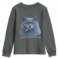 Funny British Shorthair Smoking Youth Sweatshirt I Got That Cat In Me