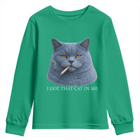 Funny British Shorthair Smoking Youth Sweatshirt I Got That Cat In Me