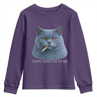 Funny British Shorthair Smoking Youth Sweatshirt I Got That Cat In Me
