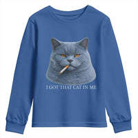 Funny British Shorthair Smoking Youth Sweatshirt I Got That Cat In Me