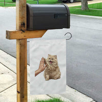 Cute Persian Cat High Five Garden Flag Cat Lover