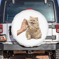 Cute Persian Cat High Five Spare Tire Cover Cat Lover