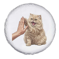 Cute Persian Cat High Five Spare Tire Cover Cat Lover