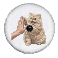Cute Persian Cat High Five Spare Tire Cover Cat Lover