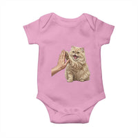 Cute Persian Cat High Five Baby Onesie Cat Lover
